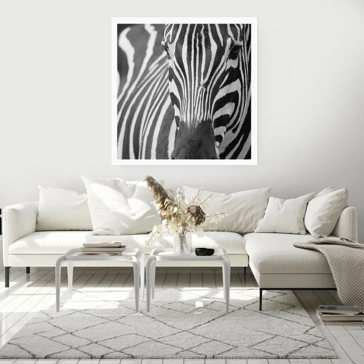 Affisch - Världen är svart-vit - 30x30 cm