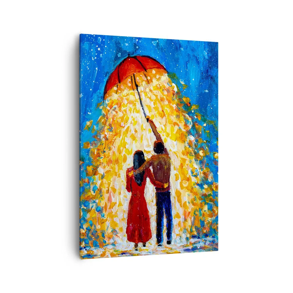 Canvastavla - Bild på duk - Magi på en regnig kväll? - 70x100 cm