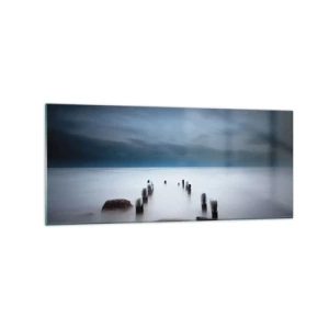 Glastavla - Bild på glas - Fundersam sjö - 120x50 cm