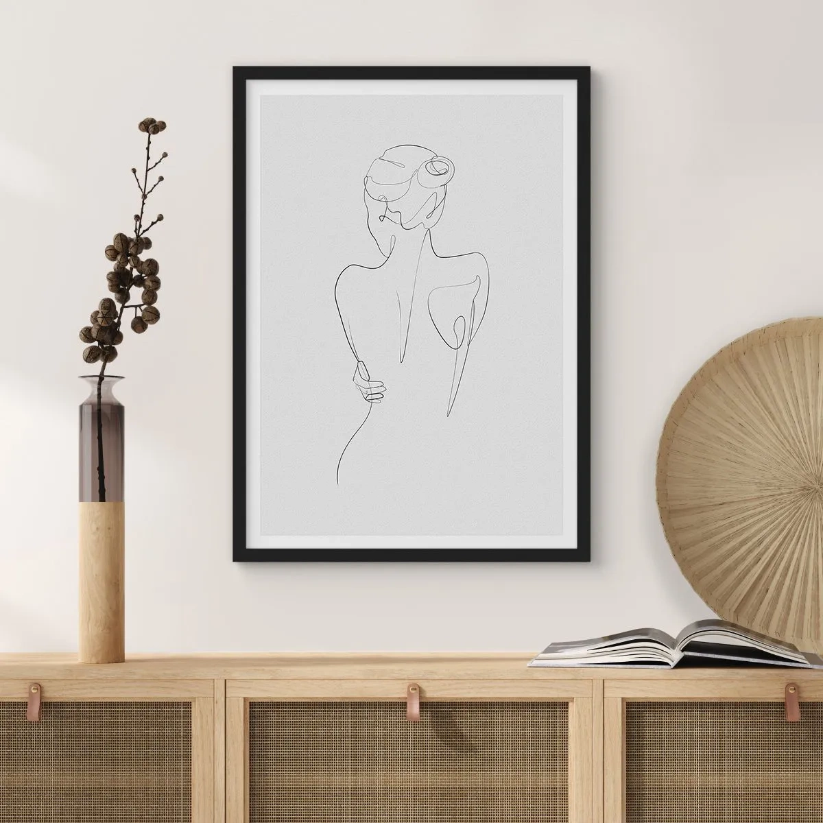 Affisch i svart ram - Kroppens musik - 30x40 cm