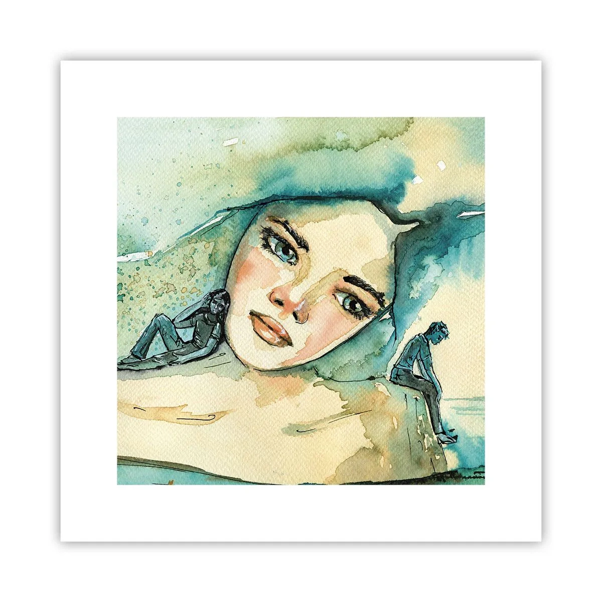 Affisch - Am I blue? - 30x30 cm