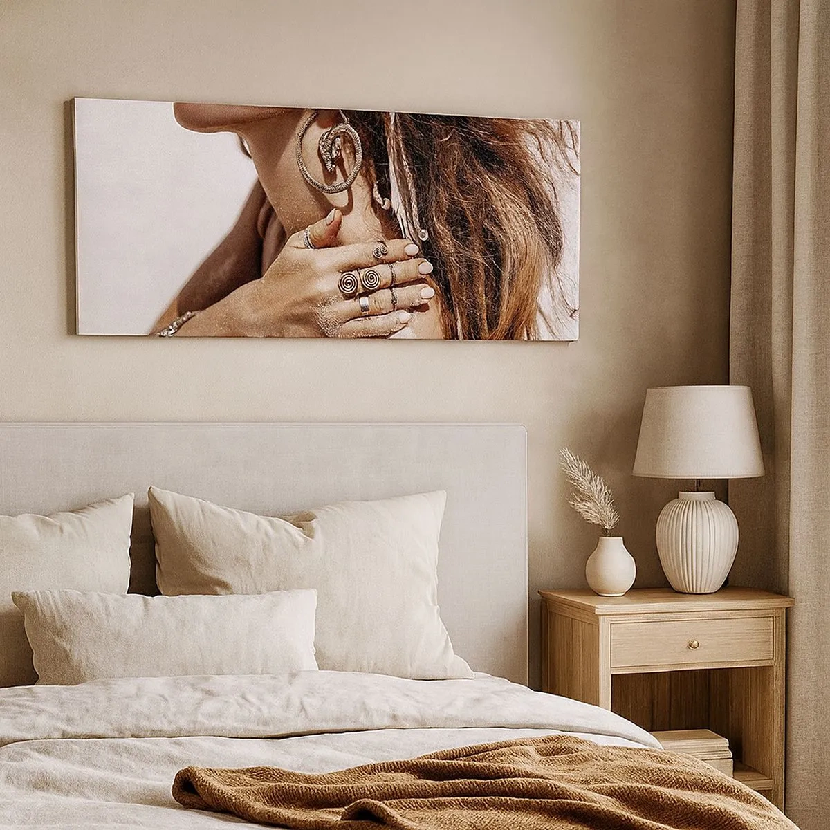 Canvastavla - Bild på duk - Vilda strandens drottning - 100x40 cm