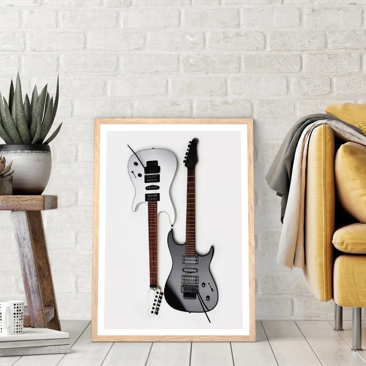 Affisch i ram av ljusek - Formens harmoni - 70x100 cm