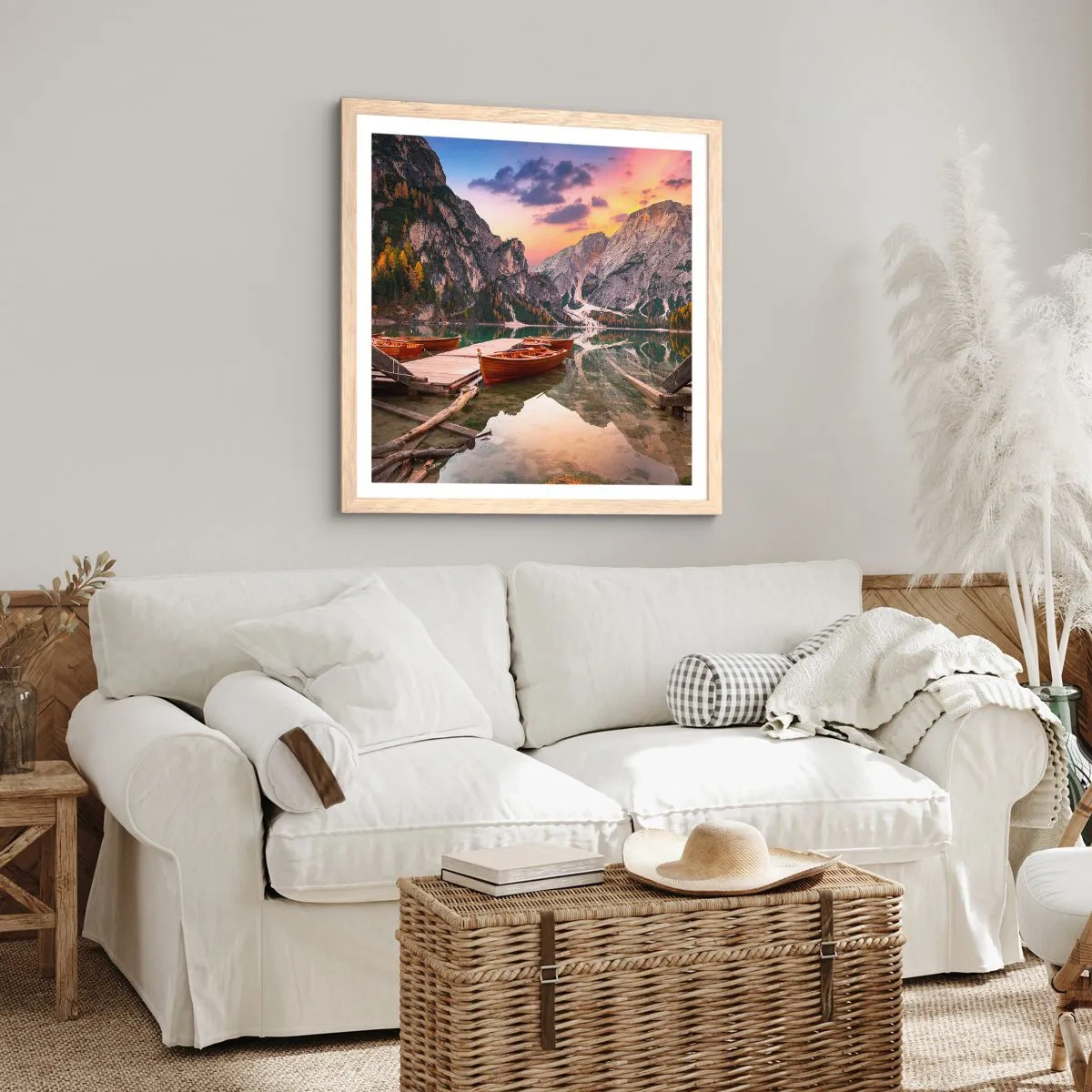 Affisch i ram av ljusek - Dagens löfte - 60x60 cm