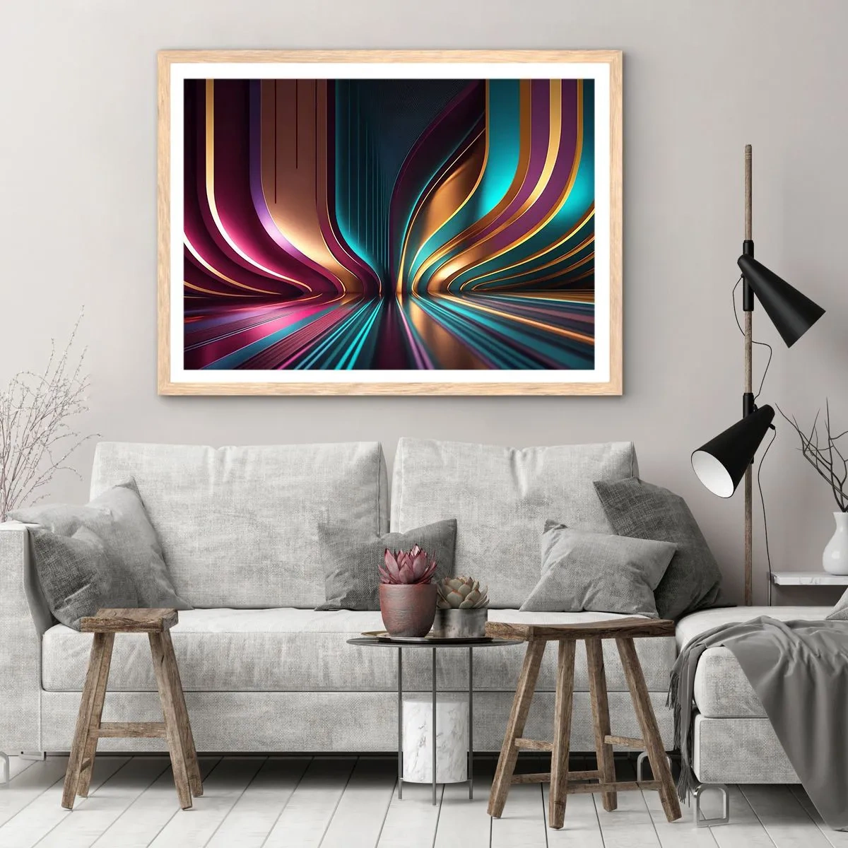 Affisch i ram av ljusek - Ljusets arkitektur - 70x50 cm