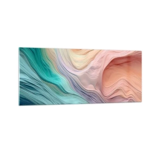 Glastavla - Bild på glas - Regnbågsvåg - 100x40 cm