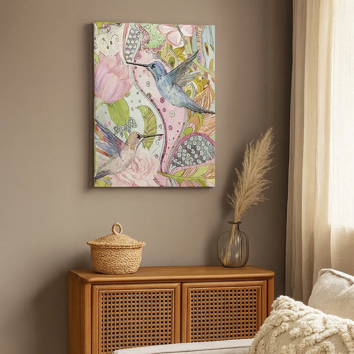 Canvastavla - Bild på duk - Inbäddade i klätterväxter - 50x70 cm