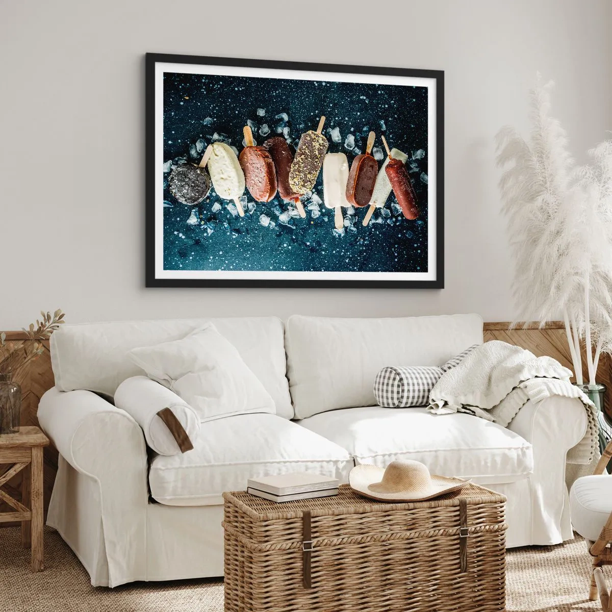 Affisch i svart ram - Smak av varm sommar - 70x50 cm
