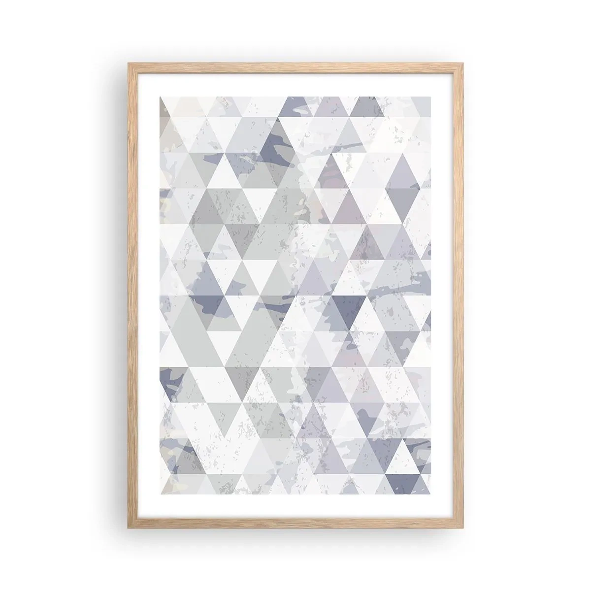 Affisch i ram av ljusek - Trianglar - 50x70 cm