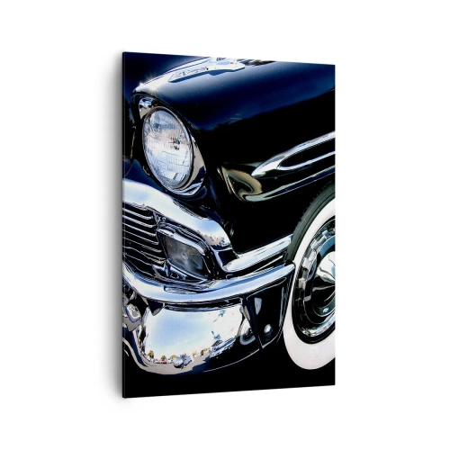 Canvastavla - Bild på duk - Klassik i silver, svart och vit - 70x100 cm