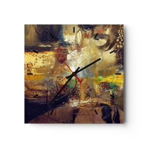 Väggklocka - Klocka på glas - Kallt, varmare, hett - 30x30 cm
