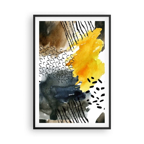 Affisch i svart ram - Elementens möte - 61x91 cm