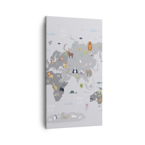Canvastavla - Bild på duk - Säg varifrån du är... - 45x80 cm