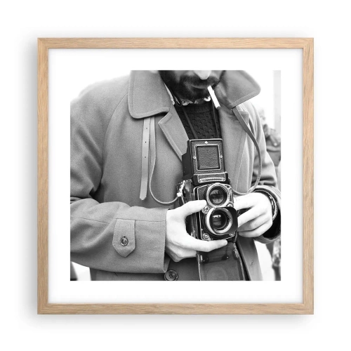 Affisch i ram av ljusek - I retrostil - 40x40 cm