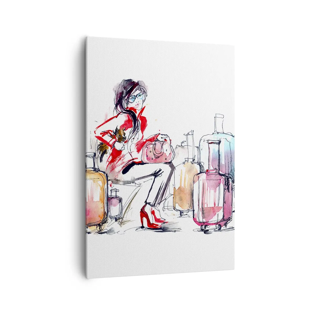 Canvastavla - Bild på duk - Låt oss sätta oss inför resan - 70x100 cm