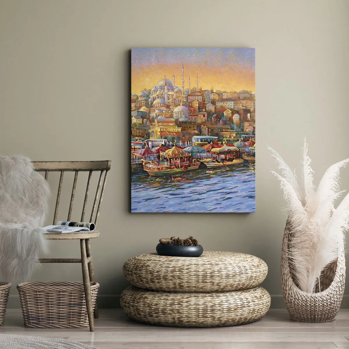 Canvastavla - Bild på duk - Istanbul-berättelse - 65x120 cm