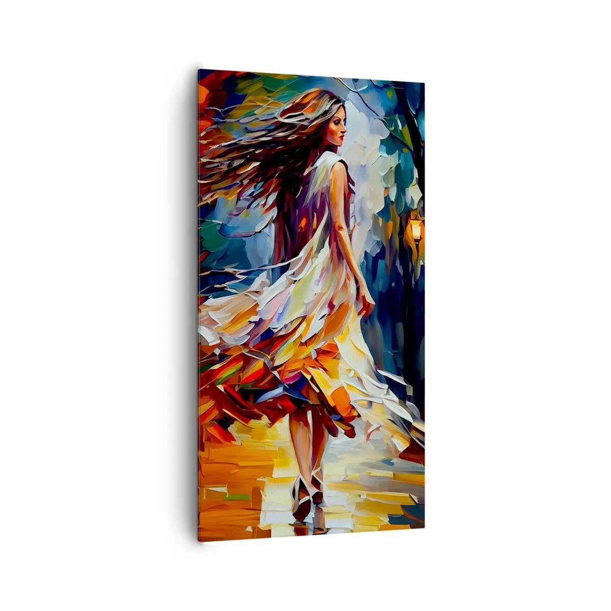 Canvastavla - Bild på duk - Höstflicka - 65x120 cm