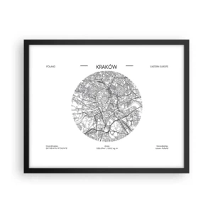Affisch i svart ram - Krakóws anatomi - 50x40 cm