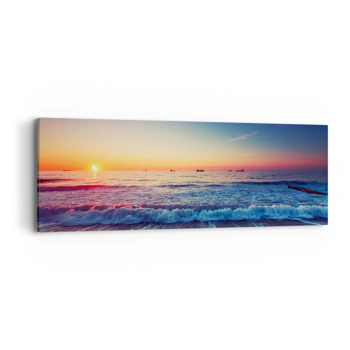 Canvastavla - Bild på duk - Vad finns bortom horisonten? - 90x30 cm