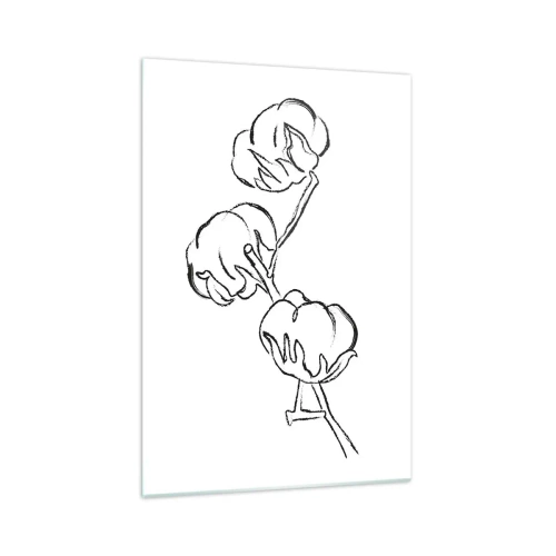 Glastavla - Bild på glas - Bomullsdun - 70x100 cm