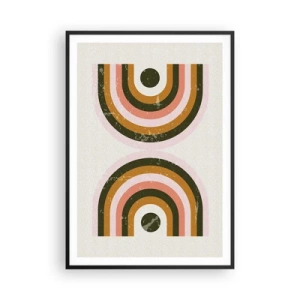 Affisch i svart ram - Tvillingabstraktion - 70x100 cm