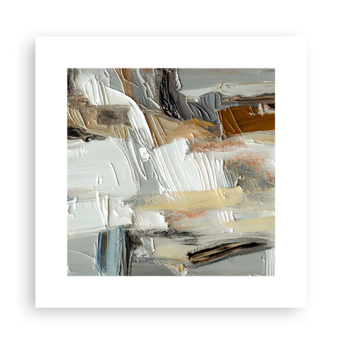 Affisch - Färgstarka lager på lager - 30x30 cm