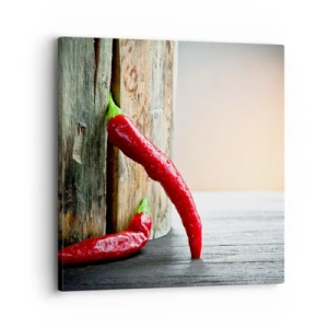 Canvastavla - Bild på duk - Red hot chili peppers - 30x30 cm