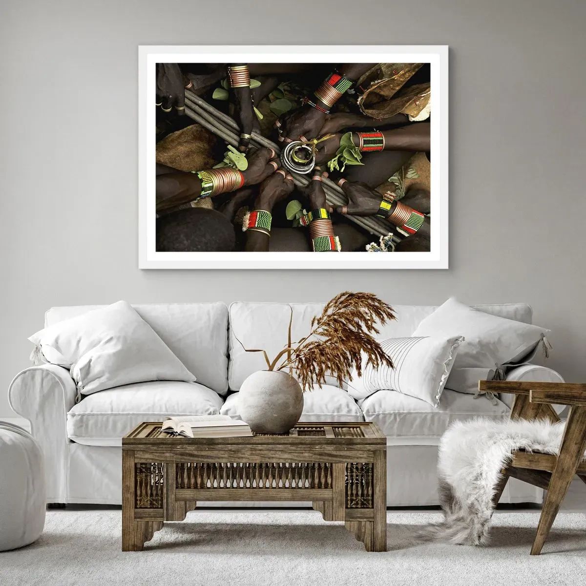 Affisch i vit ram - Vi är tillsammans - 100x70 cm