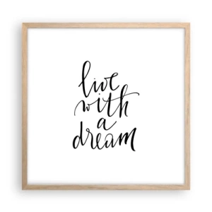 Affisch i ram av ljusek - Of course - 50x50 cm