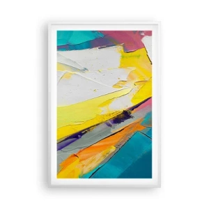 Affisch i vit ram - Världens anatomi - 61x91 cm