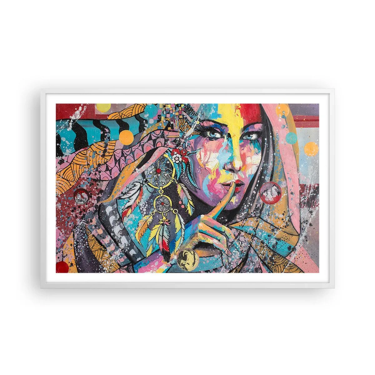 Affisch i vit ram - Var tyst tills du förstår - 91x61 cm