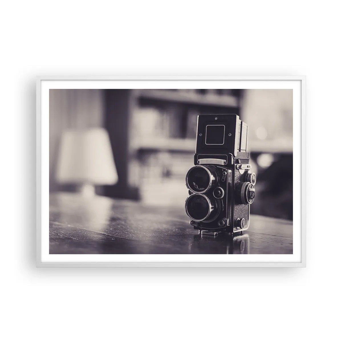 Affisch i vit ram - Ett gammalt fotografis magi - 100x70 cm