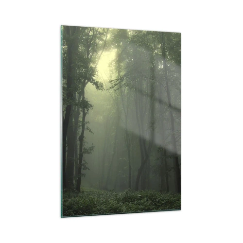 Glastavla - Bild på glas - Innan skogen vaknar - 50x70 cm