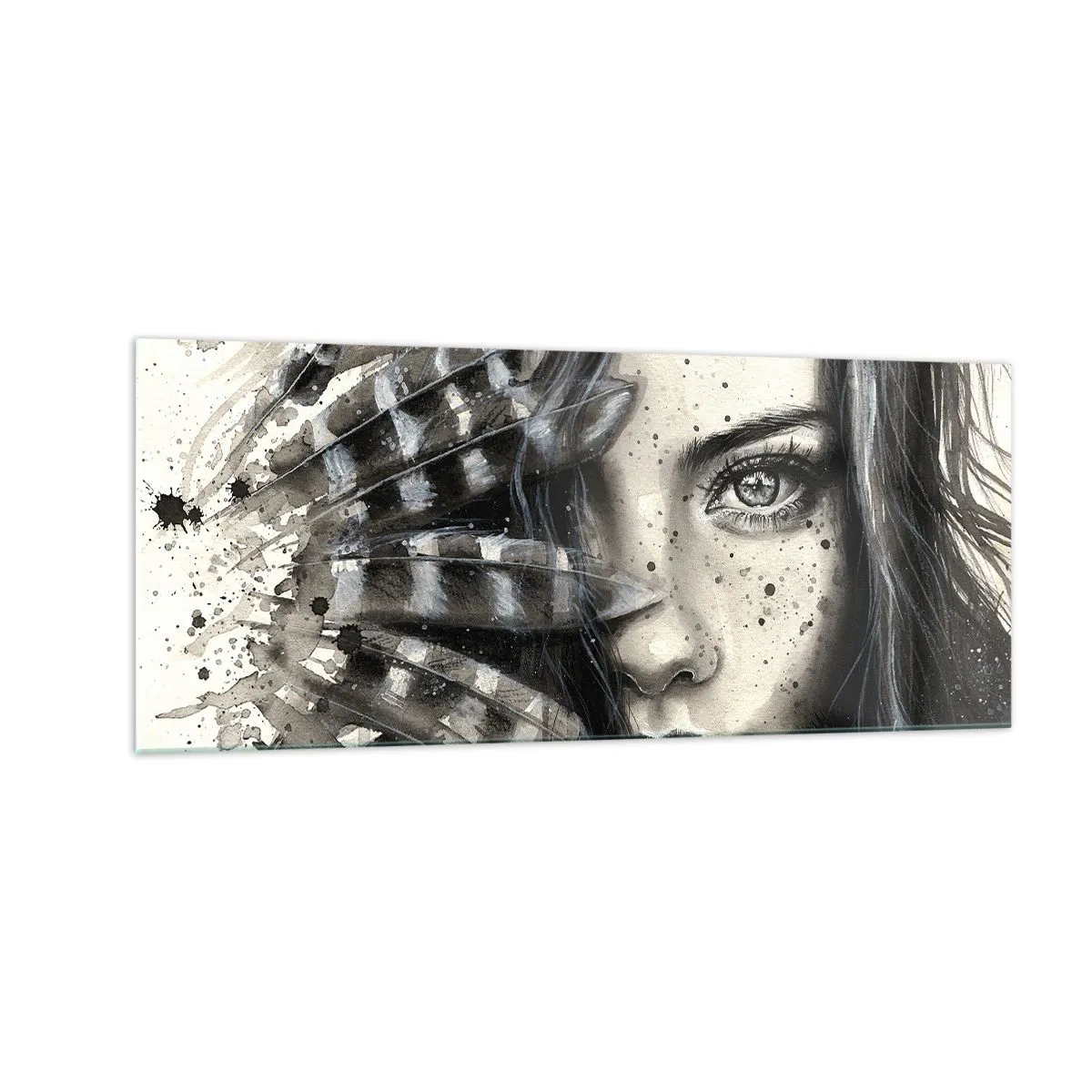 Glastavla - Bild på glas - Vild skönhet - 100x40 cm