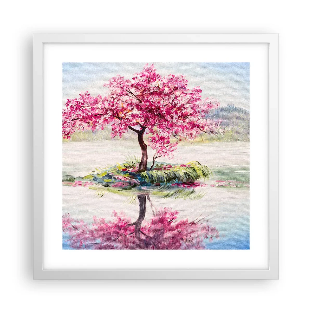 Affisch i vit ram - Vårens högtid - 40x40 cm