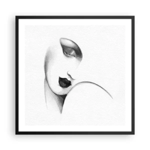 Affisch i svart ram - I Łempickas stil - 60x60 cm
