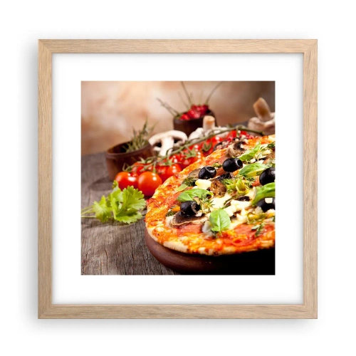 Affisch i ram av ljusek - Ingredienser ur jorden - 30x30 cm