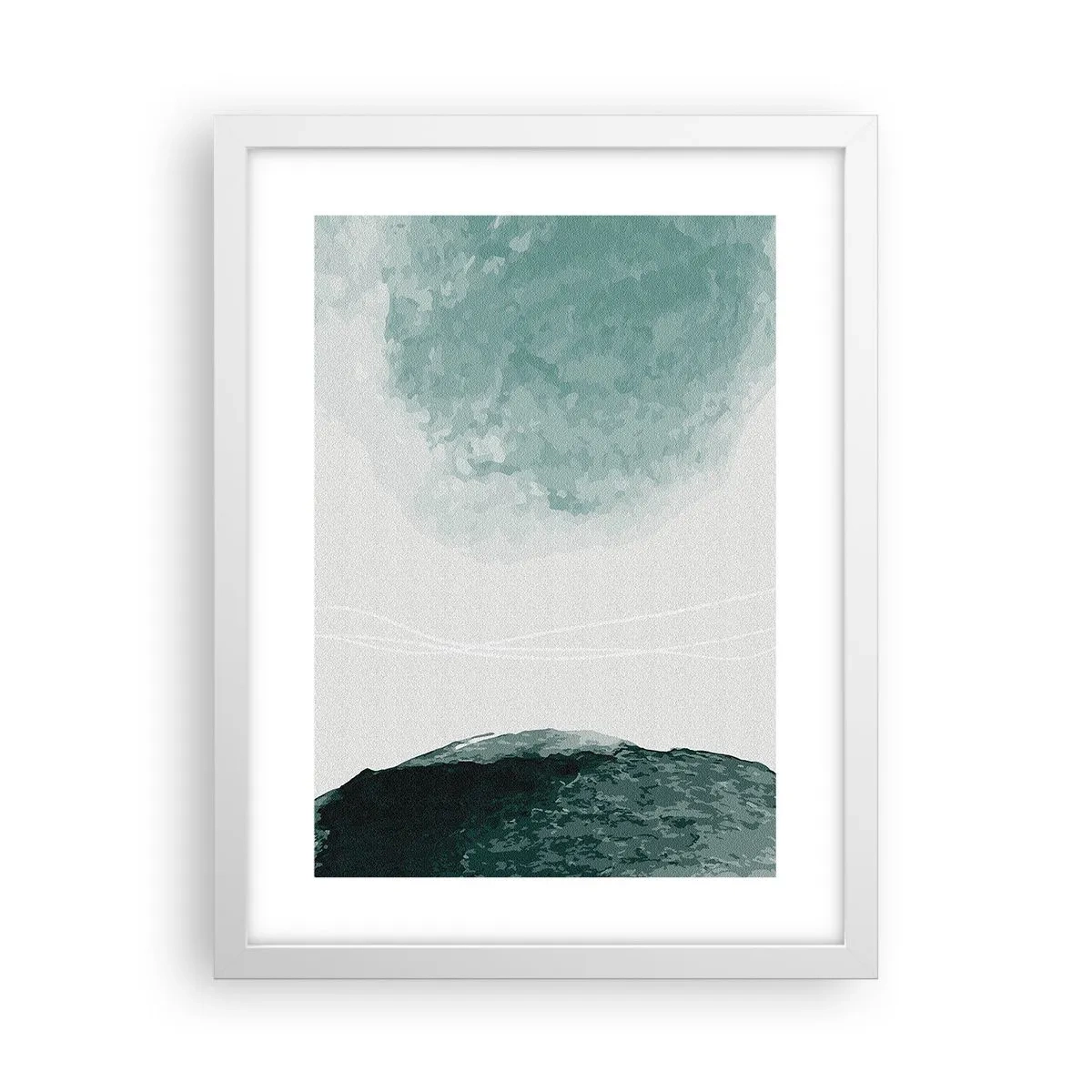 Affisch i vit ram - Ett möte med dimma - 30x40 cm