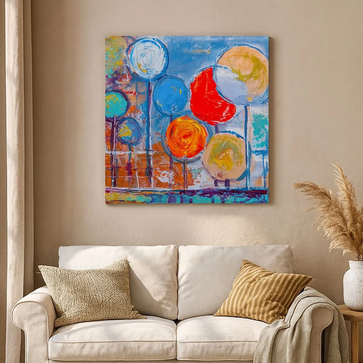 Canvastavla - Bild på duk - Slickepinnar - 30x30 cm