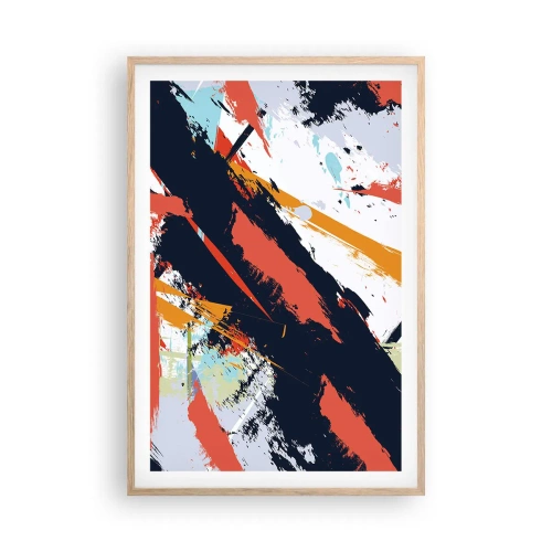 Affisch i ram av ljusek - Dynamisk komposition - 61x91 cm