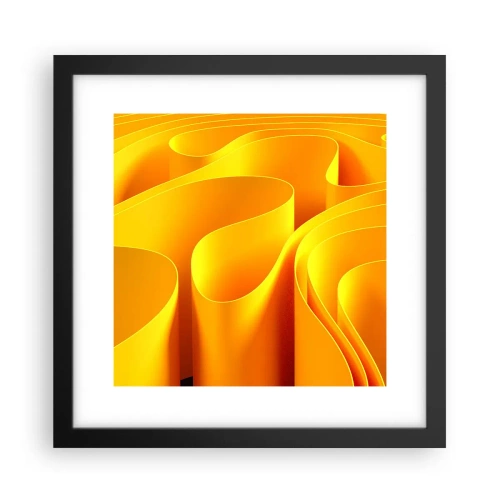 Affisch i svart ram - Som solens vågor - 30x30 cm