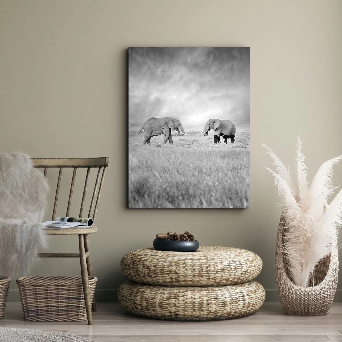Canvastavla - Bild på duk - Grått är vackert - 50x70 cm