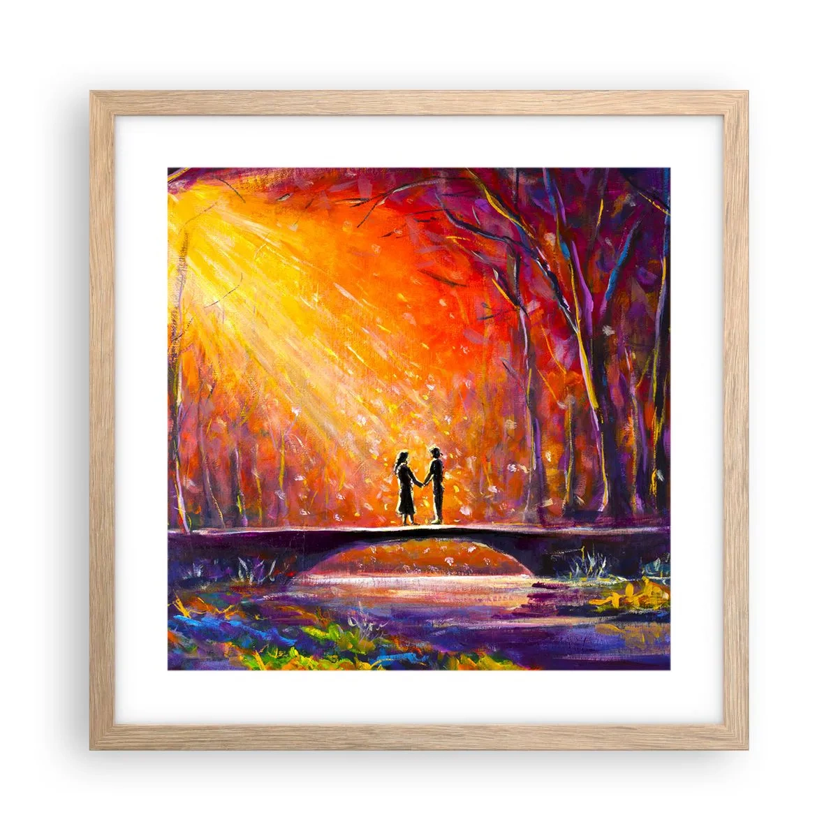 Affisch i ram av ljusek - Himlen älskar också dem - 40x40 cm