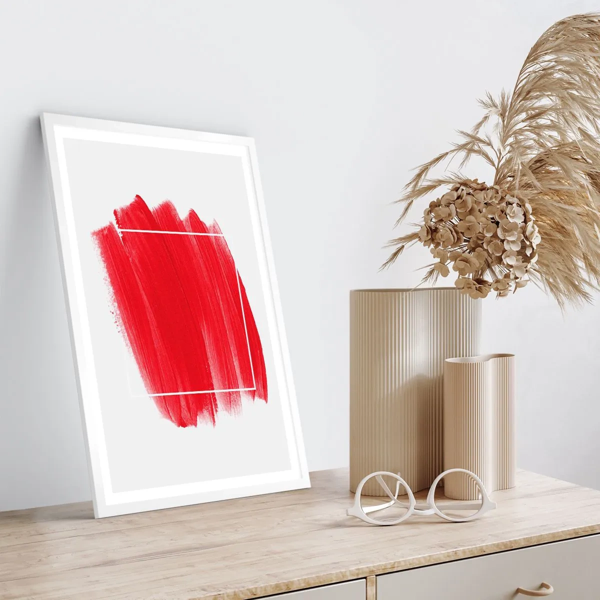 Affisch i vit ram - Utanför ramen - 61x91 cm