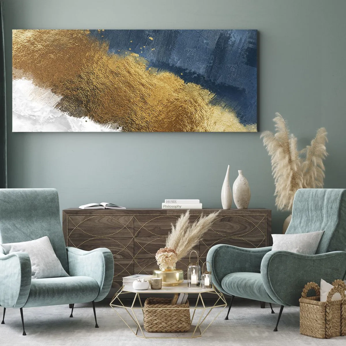Canvastavla - Bild på duk - Sommarens färger - 100x40 cm