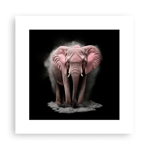 Affisch - Tänk inte på en rosa elefant! - 30x30 cm
