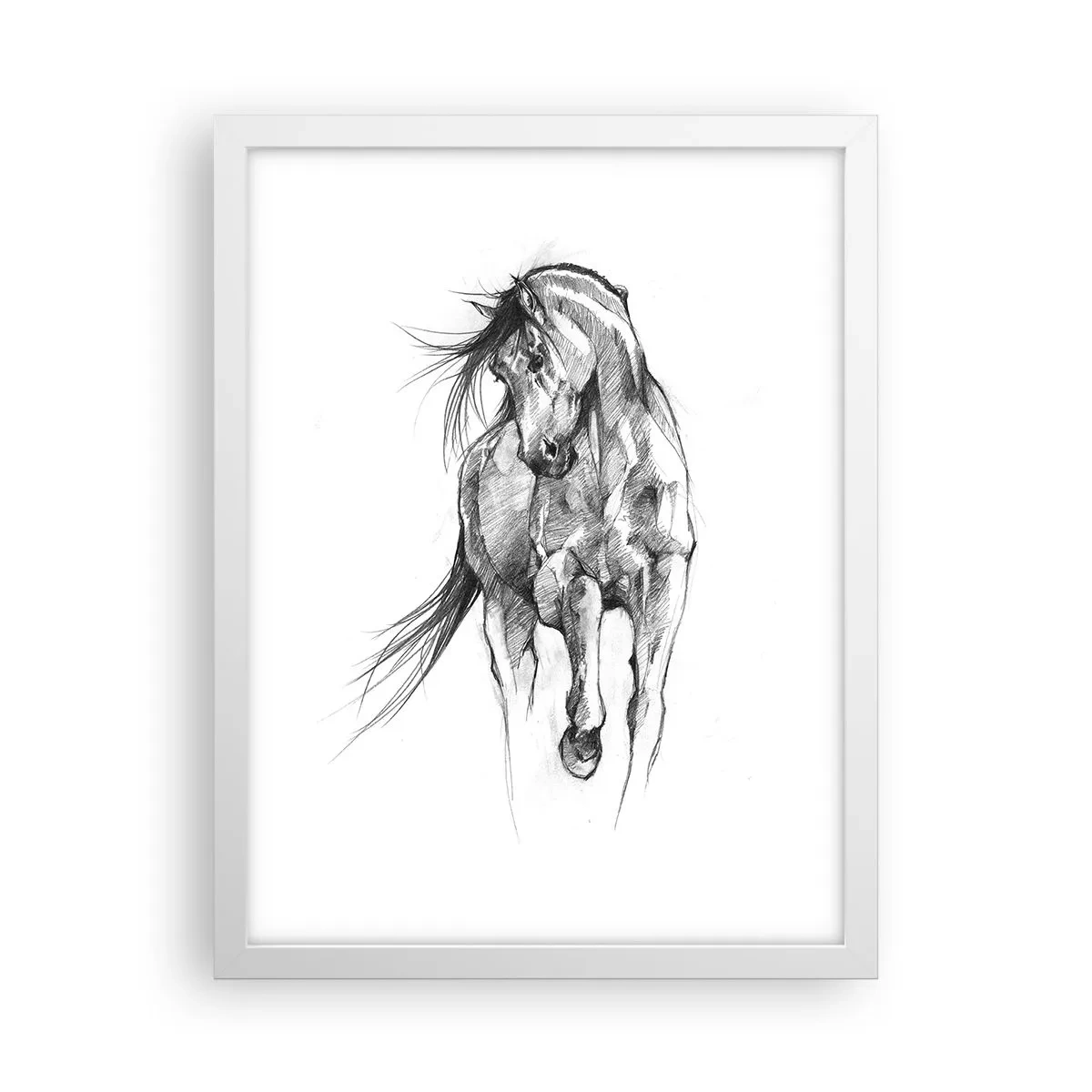 Affisch i vit ram - Elegant trav - 30x40 cm