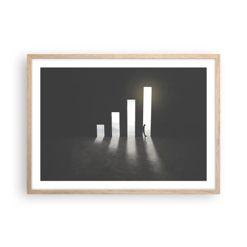 Affisch i ram av ljusek - Framgång - ett intryck - 70x50 cm