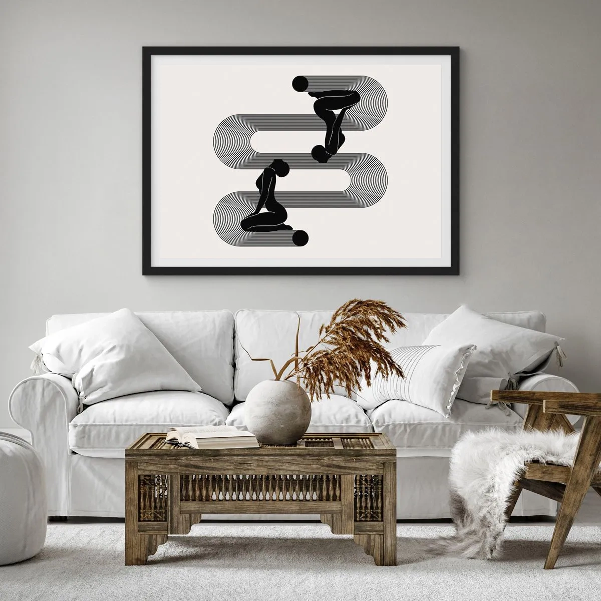 Affisch i svart ram - Sensuell symmetri - 70x50 cm