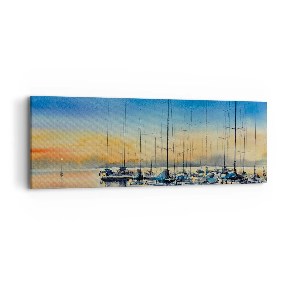 Canvastavla - Bild på duk - Slutet på en bra dag - 90x30 cm